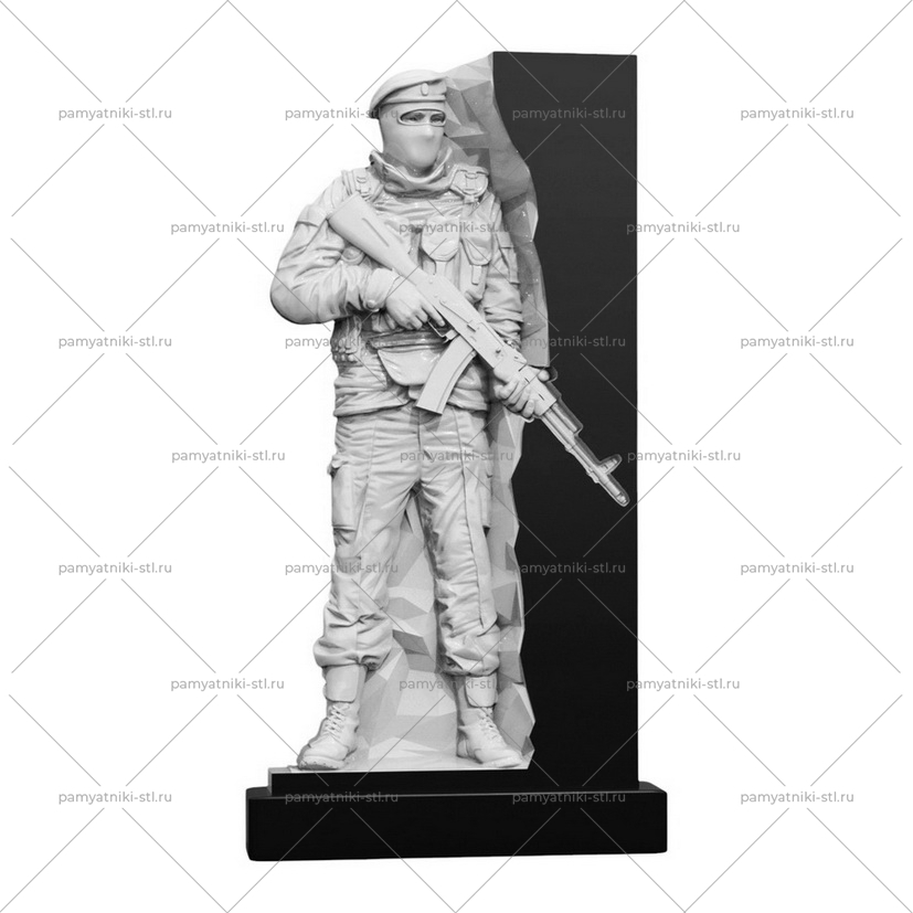 3D модель памятника STL ВОИН-007