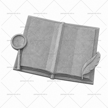 КНИГА-005 3D модель памятника для станка ЧПУ