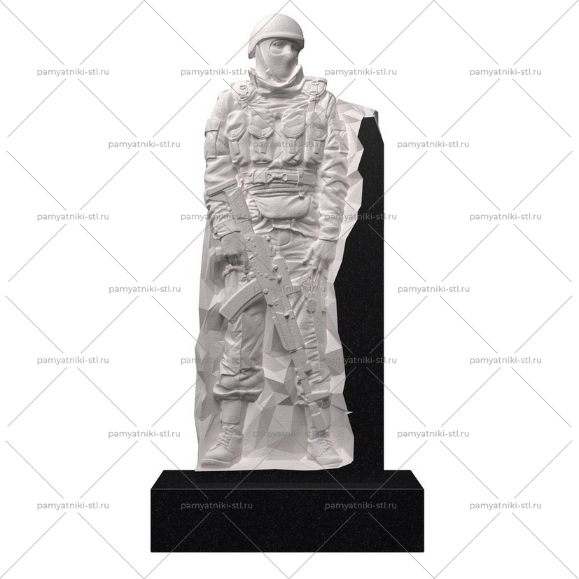3D модель памятника STL ВОИН-046