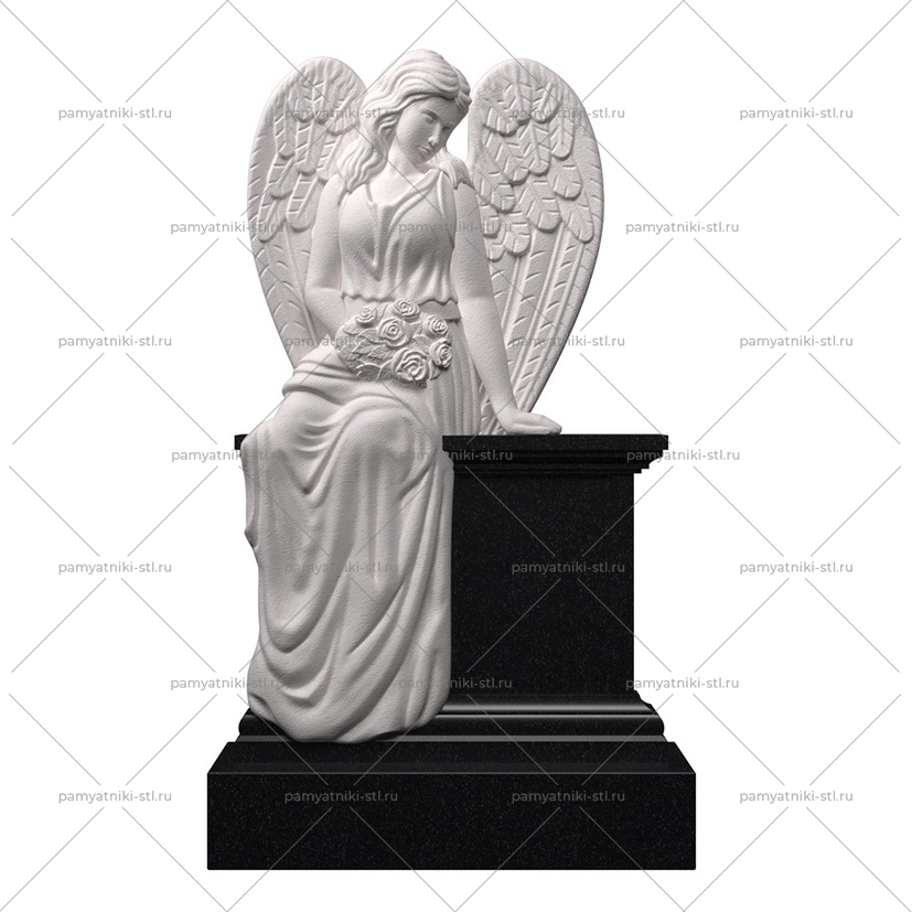 3D модель памятника STL АНГЕЛ-078