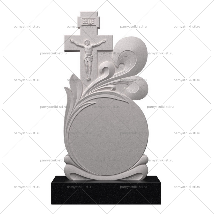 3D модель памятника STL КРЕСТ-096