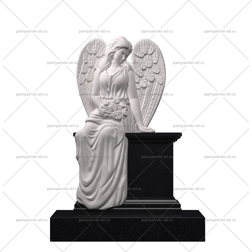 3D модель памятника STL АНГЕЛ-092