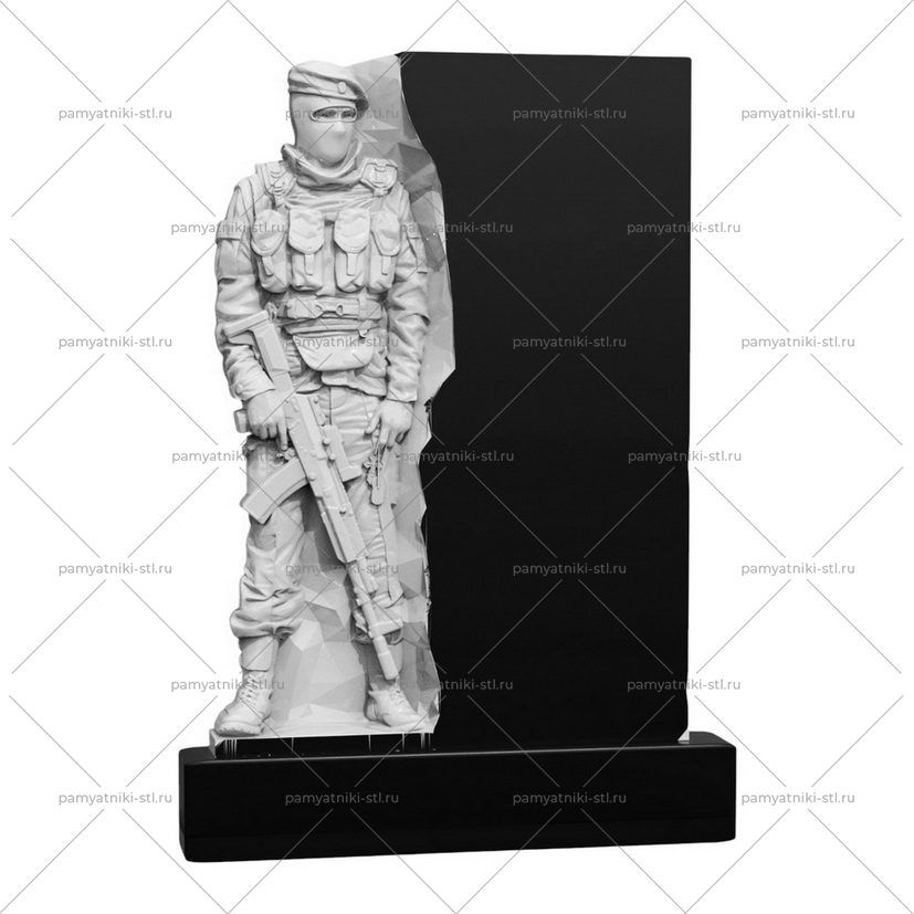3D модель памятника STL ВОИН-005