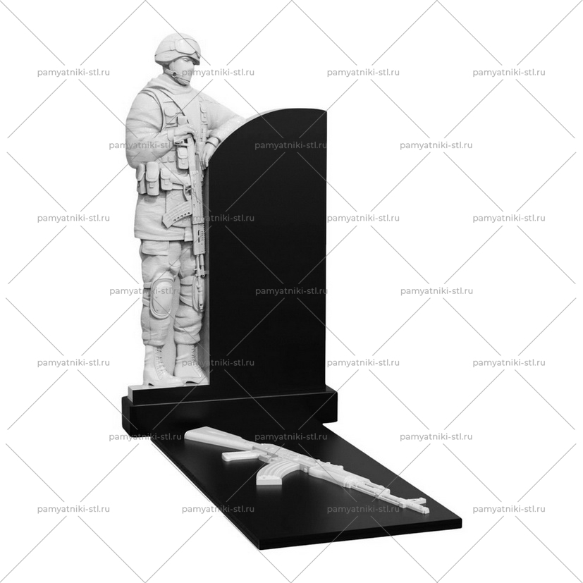 3D модель памятника STL ВОИН-015