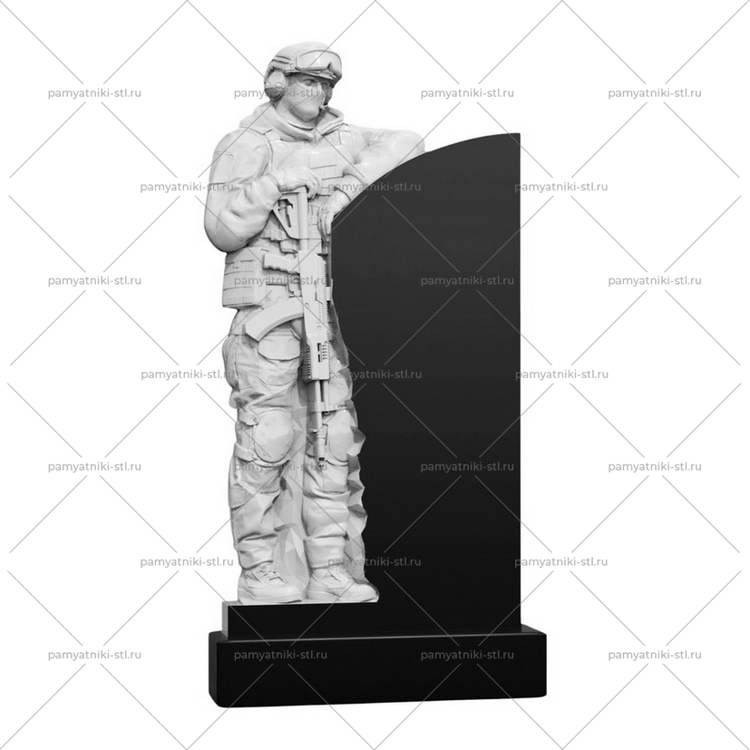 3D модель памятника STL ВОИН-020