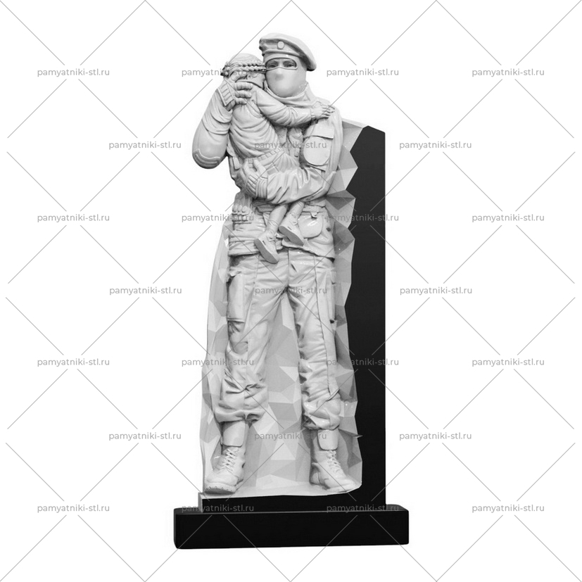 3D модель памятника STL ВОИН-006