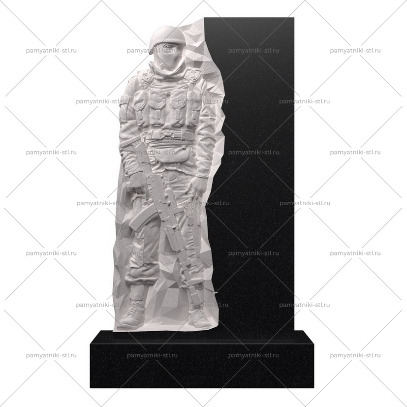 3D модель памятника STL ВОИН-037