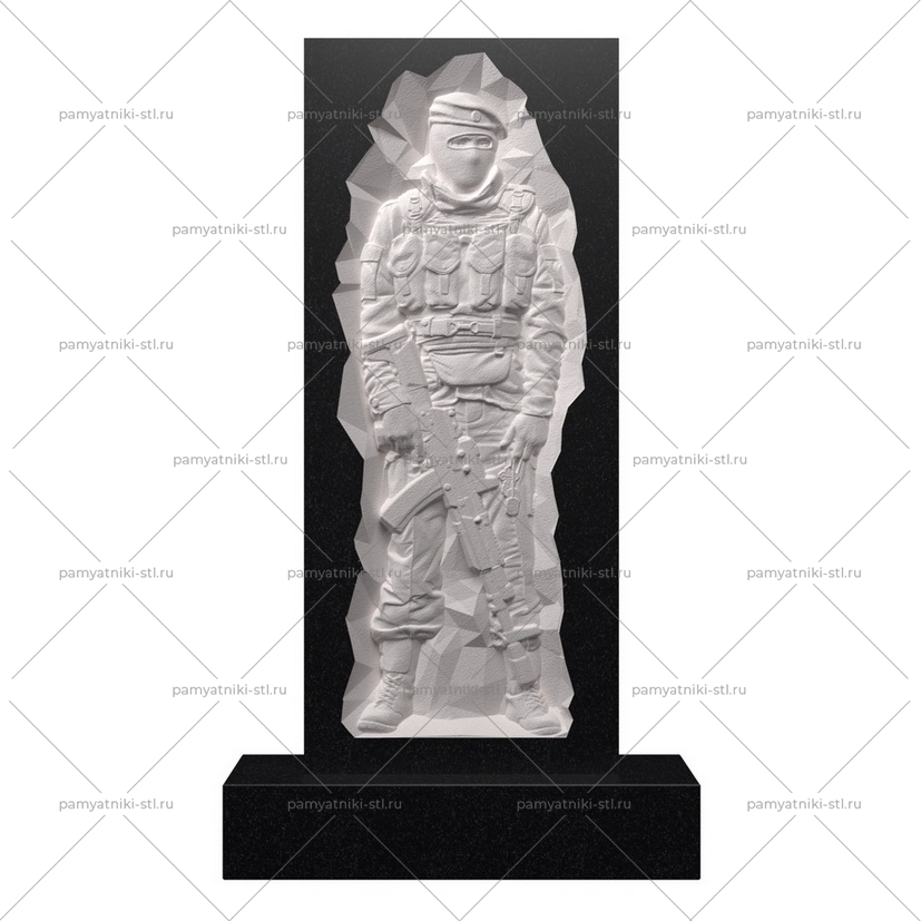 3D модель памятника STL ВОИН-050