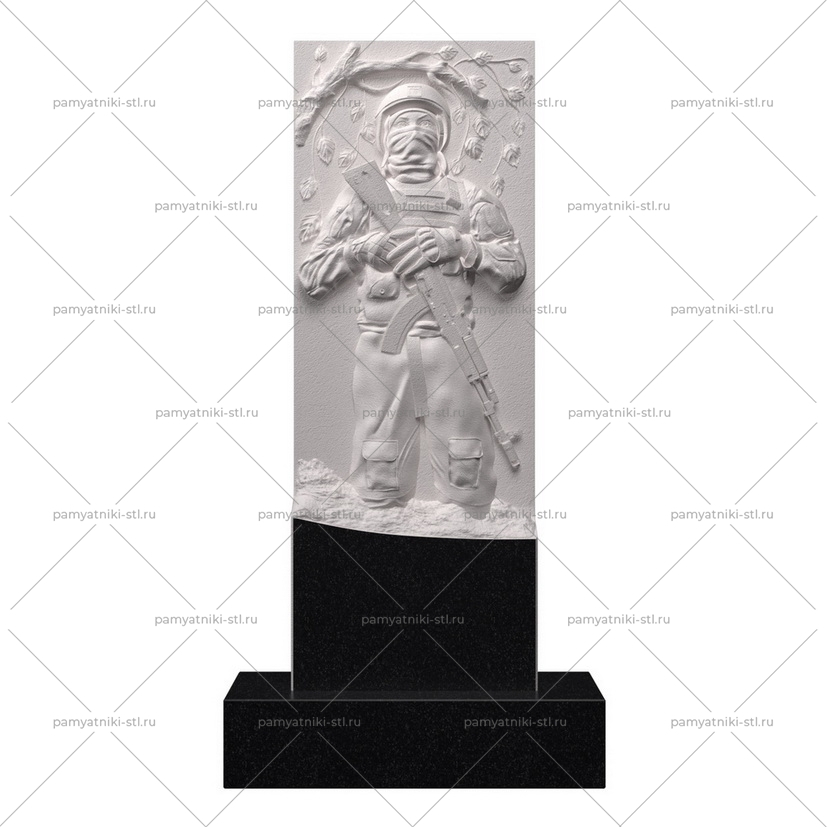 3D модель памятника STL ВОИН-048