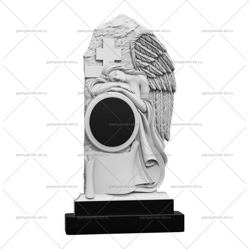 3D модель памятника STL АНГЕЛ-043