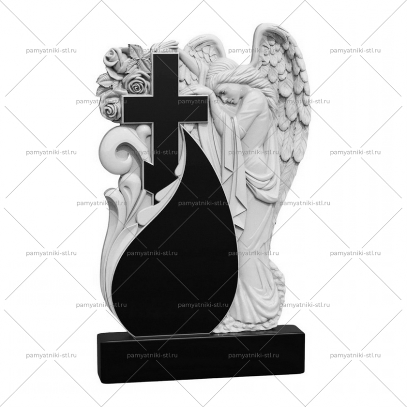 3D модель памятника STL АНГЕЛ-016