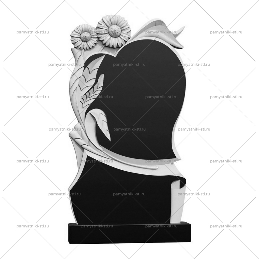 3D модель памятника STL СЕРДЦЕ-001
