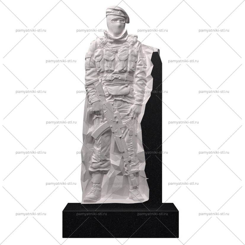 3D модель памятника STL ВОИН-040